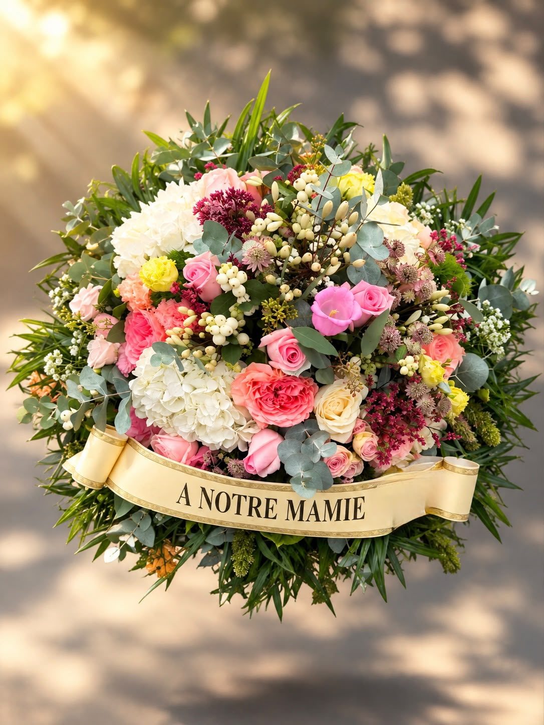 Livraison d'une couronne de fleurs à l'église de noisy le grand