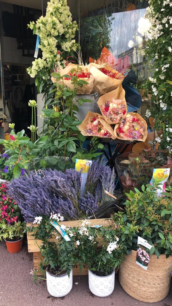 Des plantes devant la boutique Choufleurs